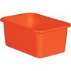 Teacher Created Resources Storage Bin, Plastic, 11-3/8 in W, 5 in H, 7-3/4 in L, Orange, 6 PK 20394